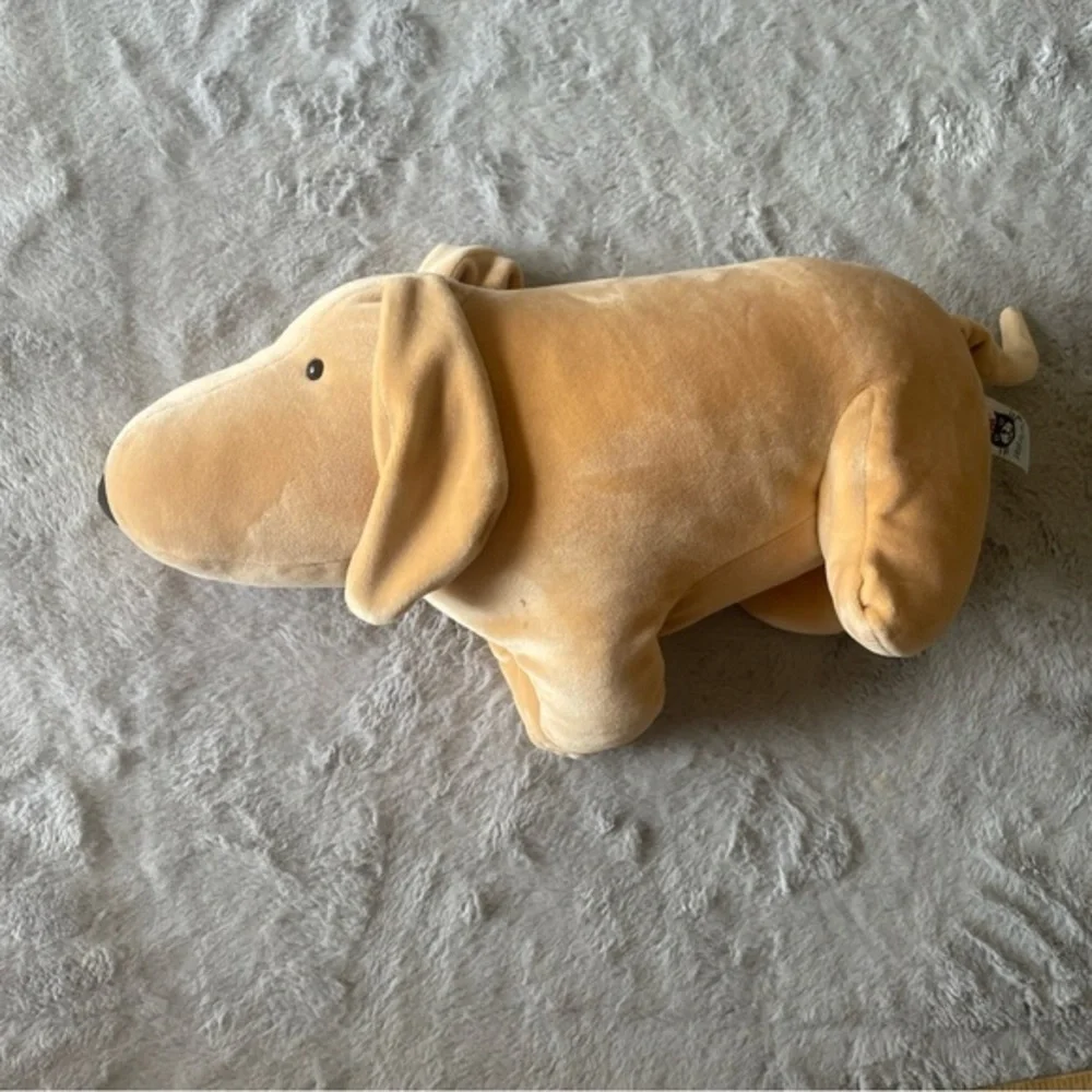 Jellycat  medium mellow mallowDog Pillow Toy - Soft Tan Dachshund Stuffed Animal